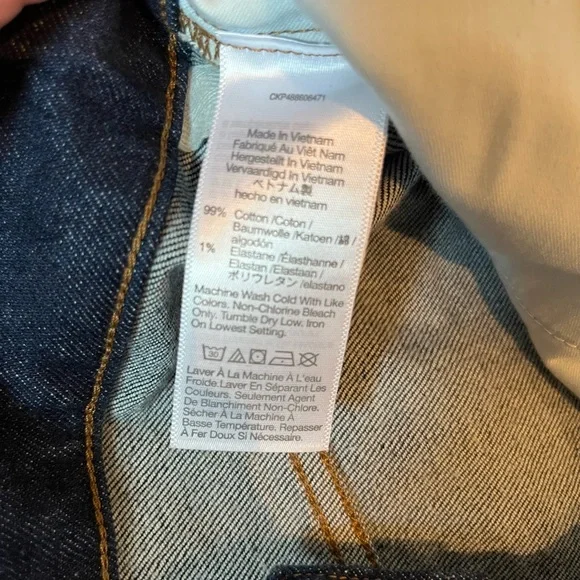 Madewell Petite Curvy 90’s Straight Dark Blue Jeans - Picture 6 of 7